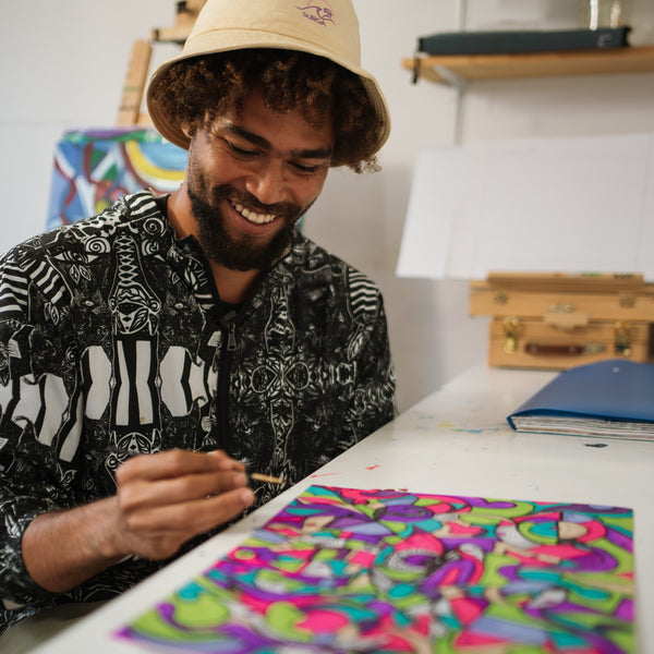 Load image into Gallery viewer, Joel painting Flow travel mat