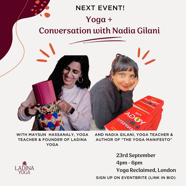 Yoga + Conversation with Author Nadia Gilani
