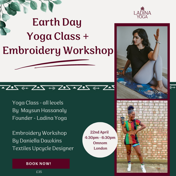 Earth Day Yoga Class + Embroidery Workshop