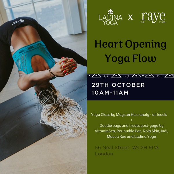 Heart Opening Yoga Flow at raye the store - 29th October