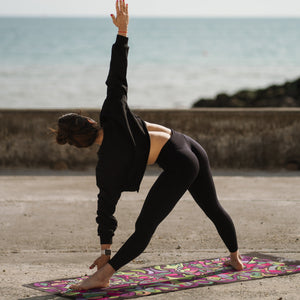 Flow travel mat triangle pose